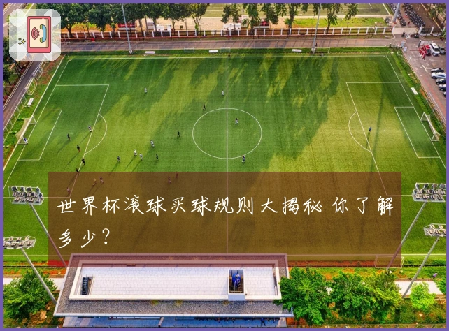世界杯滚球买球规则大揭秘 你了解多少？